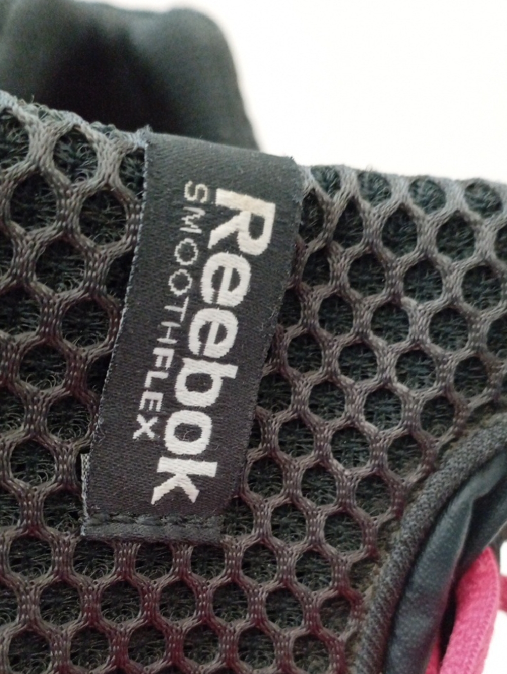 Reebok Smoothflex Women's Dark Grey and Pink Lace Up Mesh Sneakers Size 10 - Picture 9 of 15